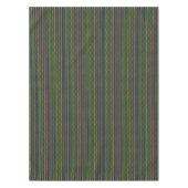 Nappe Mardi Gras Vert, Jaune, Perles violettes sur Noir (Devant)