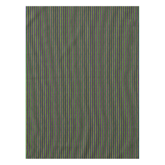 Nappe Mardi Gras Vert, Jaune, Perles violettes sur Noir (Devant)