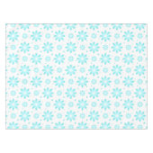 Nappe Marguerite délicate blanche et turquoise, point mo (Devant (Horizontal))