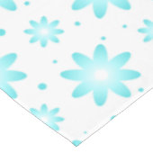 Nappe Marguerite délicate blanche et turquoise, point mo (Angle)