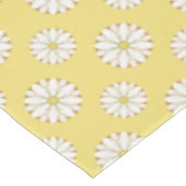 Nappe Marguerites blanches sur jaune doré (Angle)