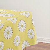 Nappe Marguerites blanches sur jaune doré (In Situ)
