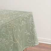Nappe Marguerites rustiques sur Sage Green, luxe botaniq (In Situ)