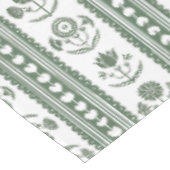 Nappe Mariage à impression botanique verte et blanche (Angle)