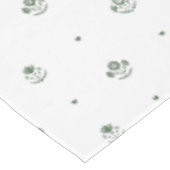 Nappe Mariage à motif botanique vert et blanc (Angle)
