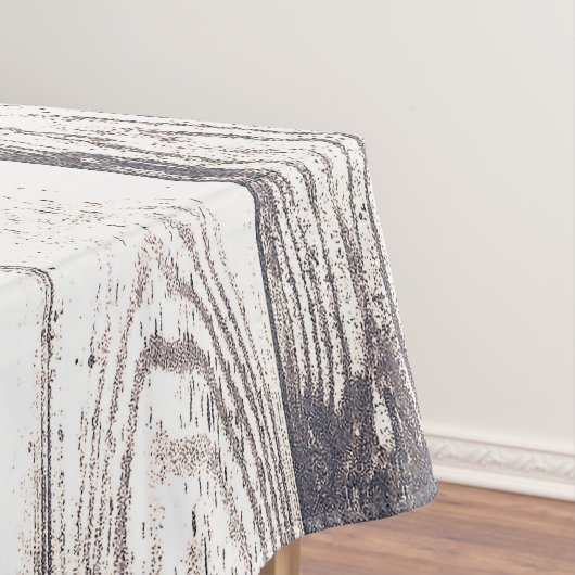 Nappe Mariage campagnard chic en bois blanc rustique (In Situ)