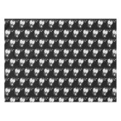 Nappe Mariage floral noir et blanc élégant / Occasion (Devant (Horizontal))