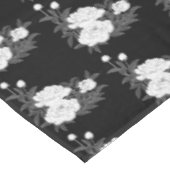 Nappe Mariage floral noir et blanc élégant / Occasion (Angle)