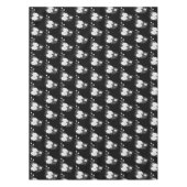 Nappe Mariage floral noir et blanc élégant / Occasion (Devant)