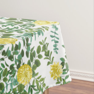 Nappe Mariage floral pastel jaune clair Peony Rose