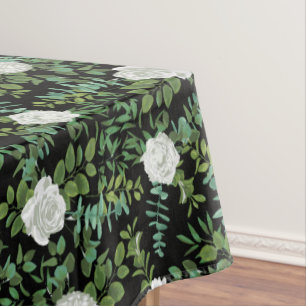 Nappe Mariage Floral Rose Black & White Peony