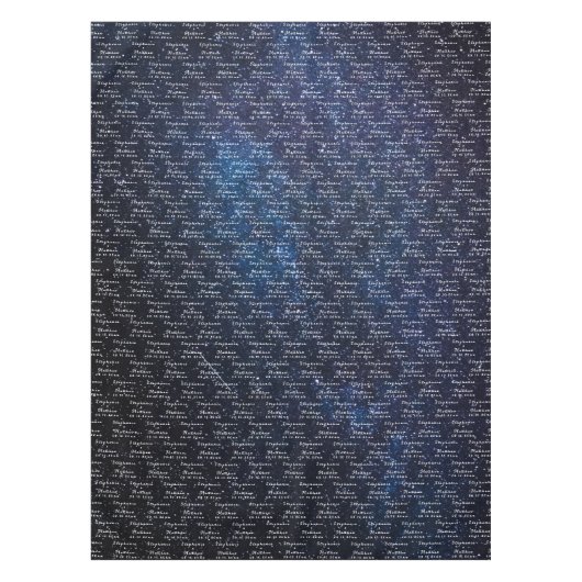 Nappe Mariage Galaxy Elegant Bride and Groom Names (Devant)