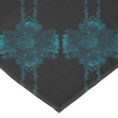 Nappe Mariage gothique noir Rose turquoise (Angle)