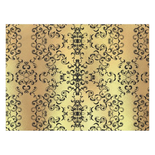 Nappe Mariage gothique or et noir (Devant (Horizontal))