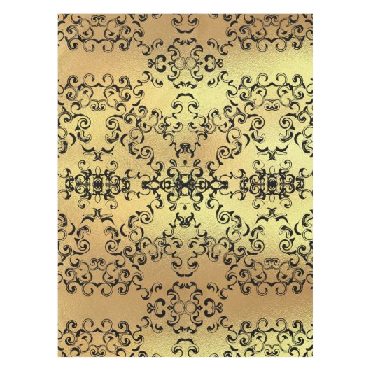 Nappe Mariage gothique or et noir (Devant)