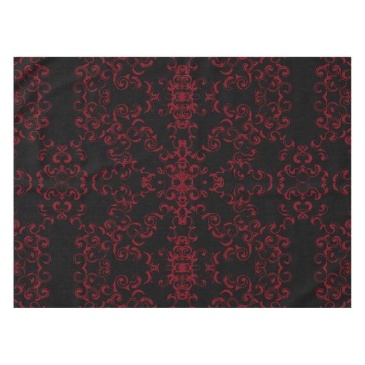 Nappe Mariage gothique rouge et noir (Devant (Horizontal))