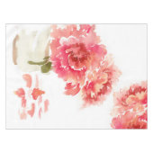 Nappe Mariage Pot Mason de Pivoines Roses à l'Aquarelle (Devant (Horizontal))