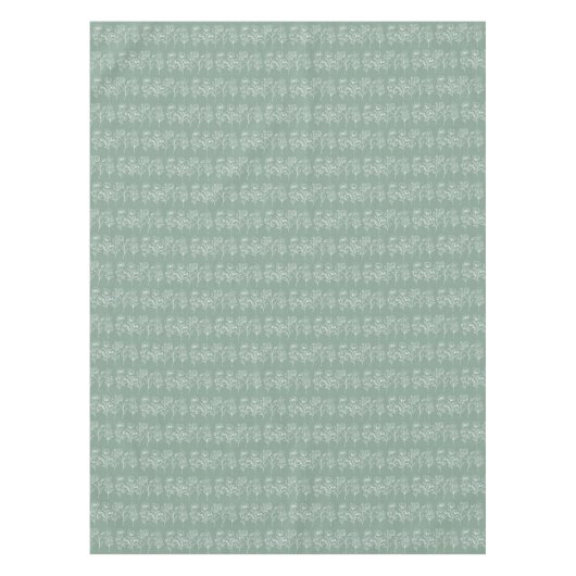Nappe Mariage vert Floral Boho Sage vert (Devant)