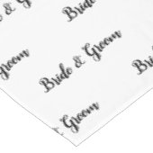 Nappe Mariée Epoux Typographie Noir Blanc  (Angle)