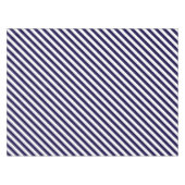 Nappe Marine Bleu Blancs Motif Moderne Chic tendance (Devant (Horizontal))