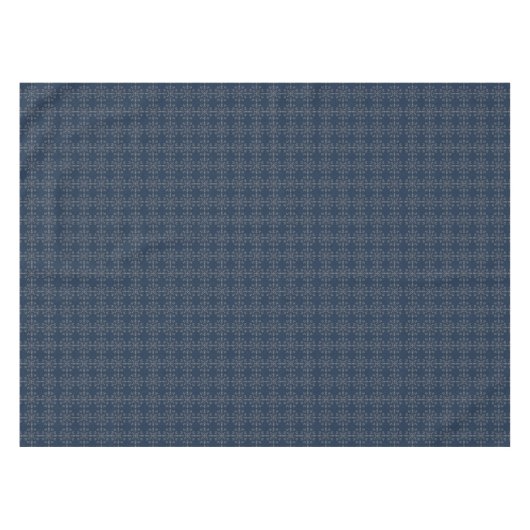 Nappe Marine Bleu classique Silver Snowflakes Élégant Pe (Devant (Horizontal))