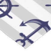 Nappe Marine Blue Ancre Bateau Roue gris rayé Nautique (Angle)