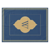 Nappe marine personnalisée bleu & or initiales nap (Devant (Horizontal))