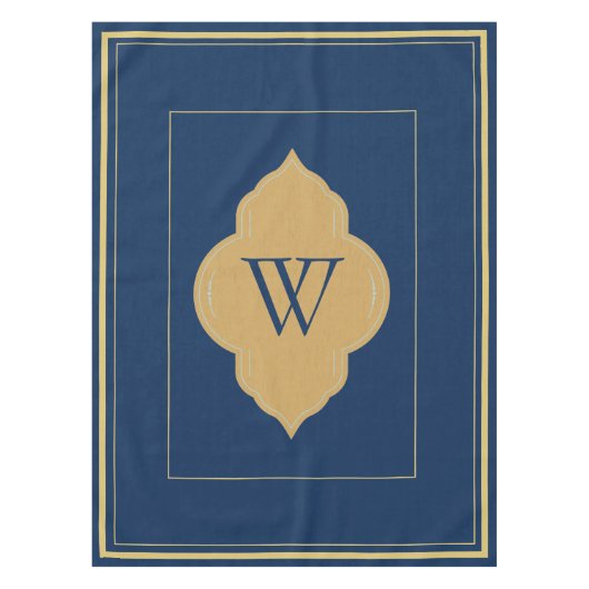 Nappe marine personnalisée bleu & or initiales nap (Devant)