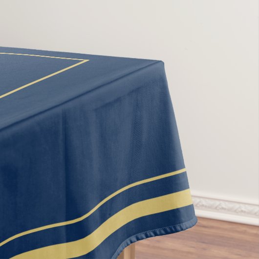 Nappe marine personnalisée bleu & or initiales nap (In Situ)