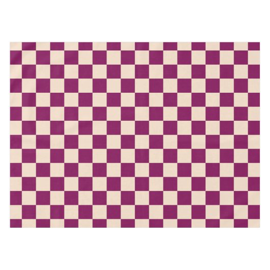 Nappe Maroon and beige checkerboard pattern (Devant (Horizontal))