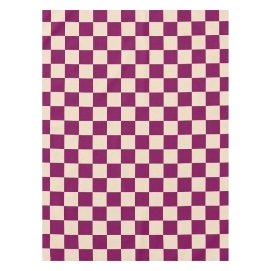 Nappe Maroon and beige checkerboard pattern (Devant)