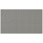 Nappe Maroon, Motif ethnique Turquoise, Fleurs, Chevrons (Devant (Horizontal))