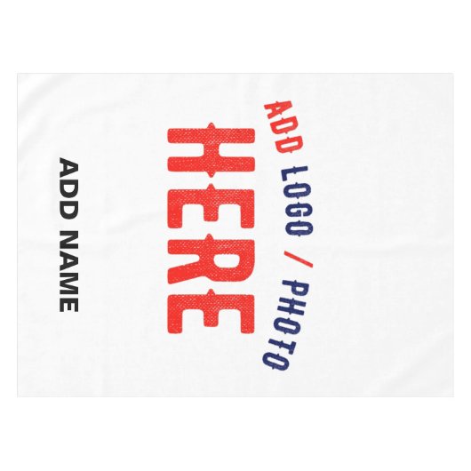 NAPPE MARQUE BLANCHE MODERNE ET PERSONNALISABLE VÉRIFIÉE (Devant (Horizontal))