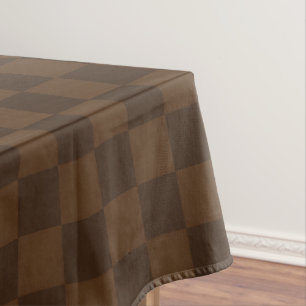Nappe Marron et Brun Foncé à Carreaux Intemporel et Chau