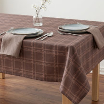 Marron Géométrique Plaid Tartan Automne Cosy
