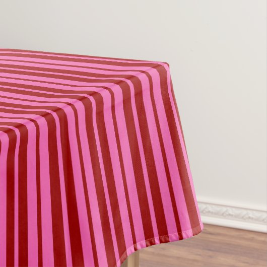 Nappe Marron Rouge Rose Design à rayures  (In Situ)