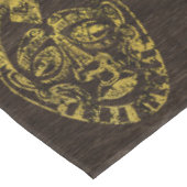Nappe Masques africains d'or sur le bois (Angle)