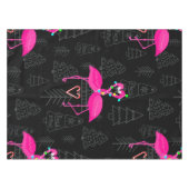 Nappe mauvais coeur de bonbons flamingo de noël (Devant (Horizontal))