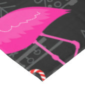 Nappe mauvais coeur de bonbons flamingo de noël (Angle)