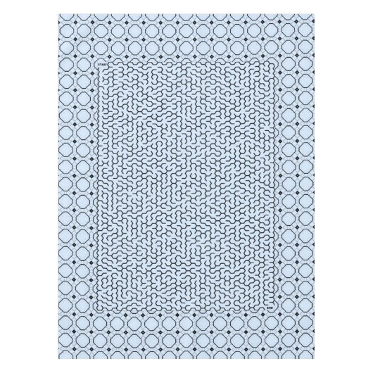 Nappe Maze Hexagon bleu (Devant)