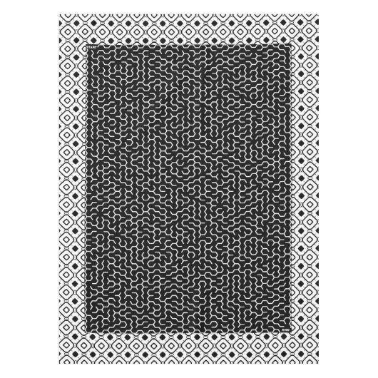 Nappe Maze hexagone noir (Devant)