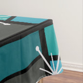 Nappe MCM géométrique Abstrait Turquoise Turquoise (In Situ)
