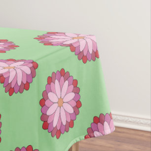 Nappe Médaillon asiatique rose pastel Floral