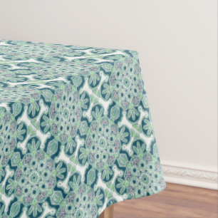 Nappe Médaillon vert imprimer Coth de table