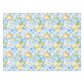 Nappe Mediterranean Blue Tile Yellow Lemon Watercolor (Devant (Horizontal))