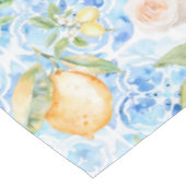 Nappe Mediterranean Blue Tile Yellow Lemon Watercolor (Angle)