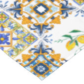 Nappe méditerranéen, tuiles siciliennes, citrons  (Angle)