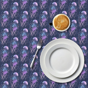 Nappe Méduse Éthérée Violet Bleu