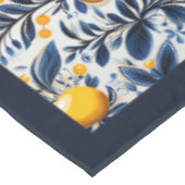 Nappe Mélons jaune méditerranéen bleu marine (Angle)