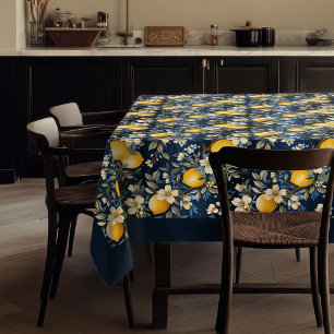 Nappe Mélons jaune méditerranéen bleu marine